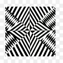 四角星黑白图案
