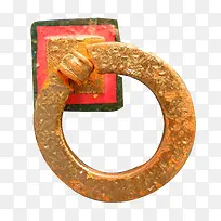 金色红色铁锈环形物件