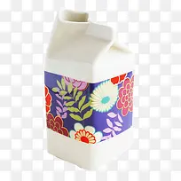 彩色花纹陶瓷牛奶盒