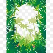 热带丛林矢量高清素材