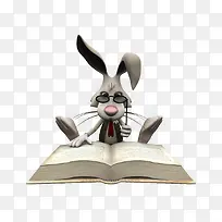小兔子看书