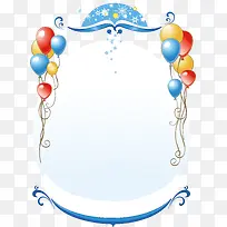 节日气球装饰卡片背景