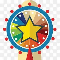 可爱大转盘矢量图
