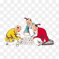 下棋的孩子