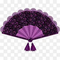 紫色扇子