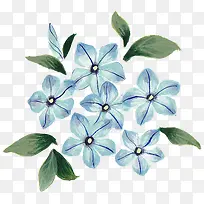 淡雅蓝色小碎花装饰图案