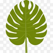 卡通绿色植物棕榈叶图