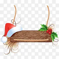 木板和圣诞帽