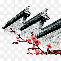 城墙梅花