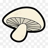 一个白色的香菇