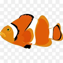 橙色鱼矢量图