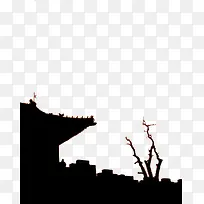 古镇枯树