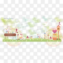 清新花边边框