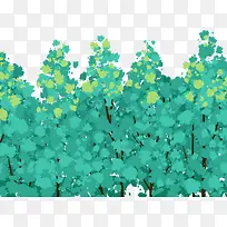 绿色装饰树林