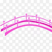 紫色卡通拱桥装饰图案
