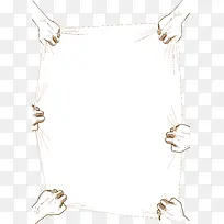 手绘手抓画布背景矢量图