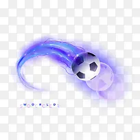 紫色光效足球