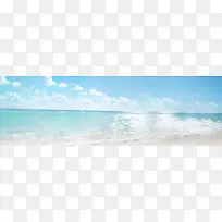 大气夏季女装海滩背景