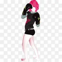 打拳击的女孩