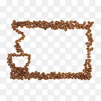 咖啡豆组成的框