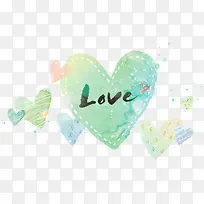 LOVE心形海报素材