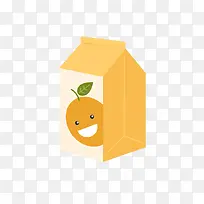盒装橙汁免抠素材