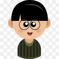 戴眼镜的小孩子