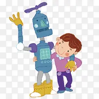 男孩与机器人