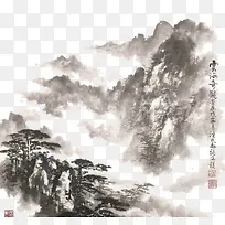 中国风水墨画山