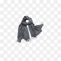 2016灰色英伦羊绒真丝围巾