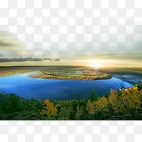 广角视觉自然风景