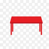 红色桌子