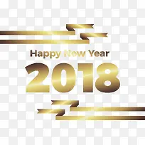 金色折线2018新年