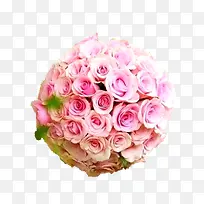 粉色玫瑰花球