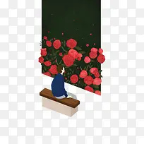 男生送玫瑰花