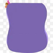 紫色横幅边框消息框公告框