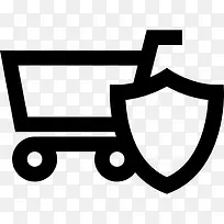 安全的购物图标