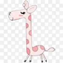 长颈鹿 卡通私房 粉色