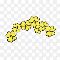 卡通黄色小花花带