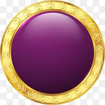 黄色金属质感紫色镜子