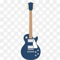 深蓝色的电吉他设计