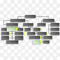 线条方块结构流程图