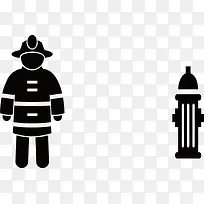 消防员和消防安全设施