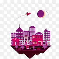 矢量彩色城市