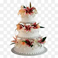 实物花朵婚礼蛋糕