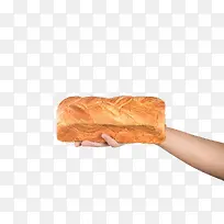手拿面包