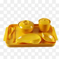 黄色快餐盘