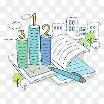 手绘卡通报表
