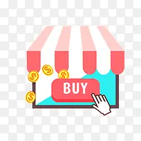 双十二购物车buy矢量素材