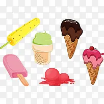 多种类冰淇淋